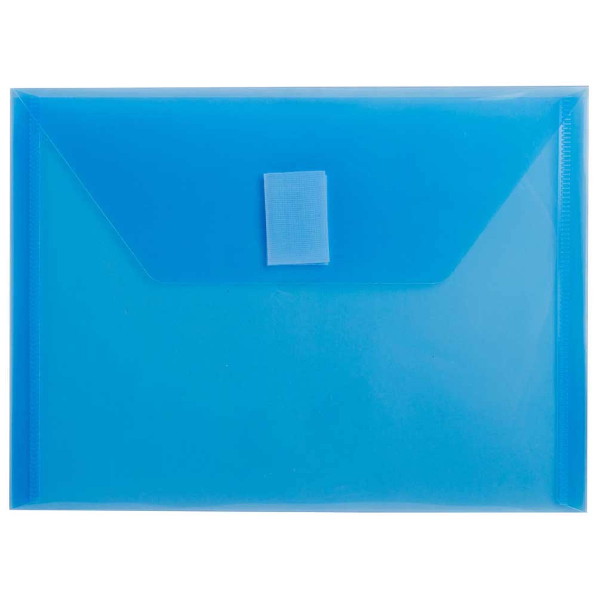 JAM Paper 5.5" x 7.5" Plastic Hook & Loop Closure Envelopes